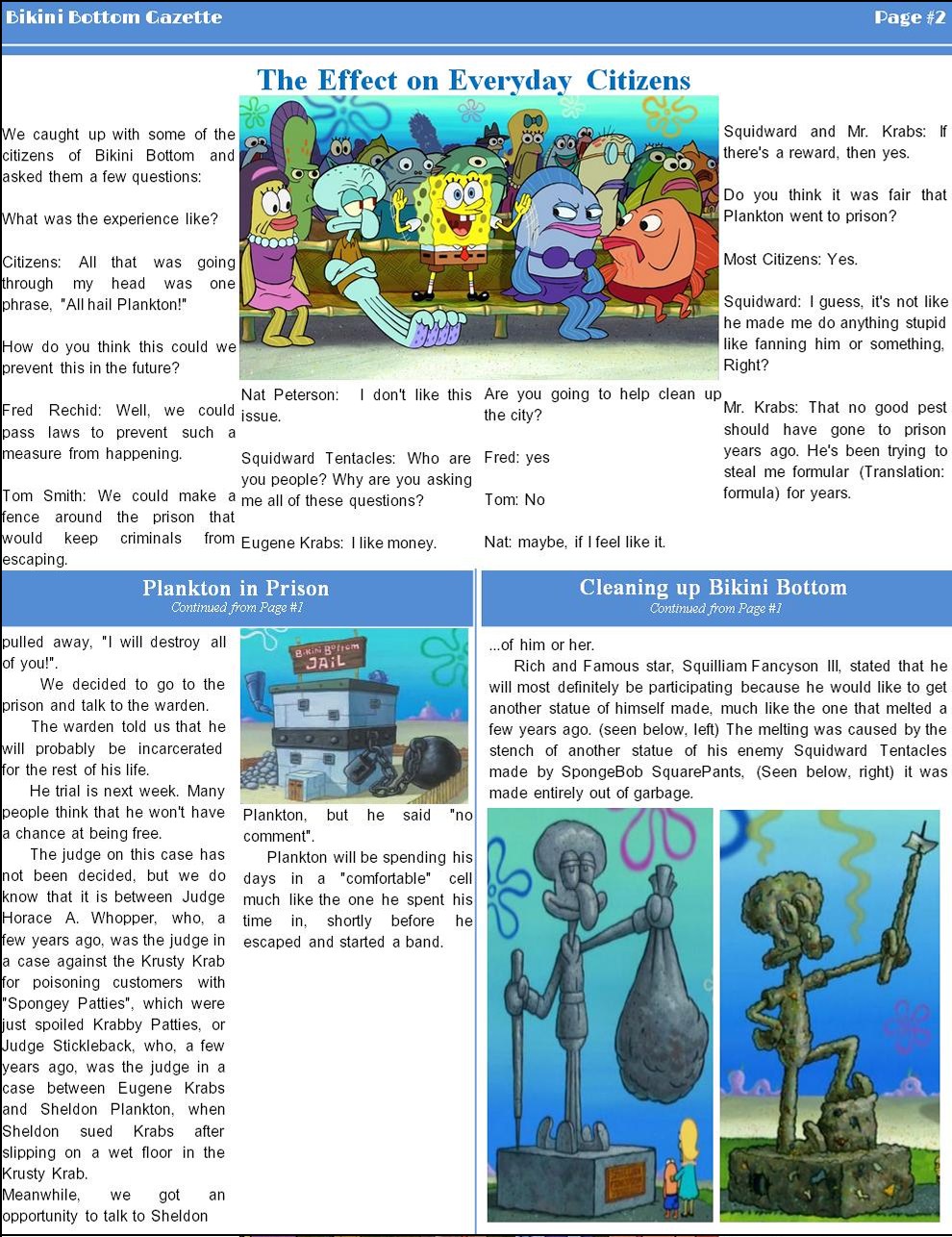 Bikini Bottom Gazette 4/15/2031 Page 2