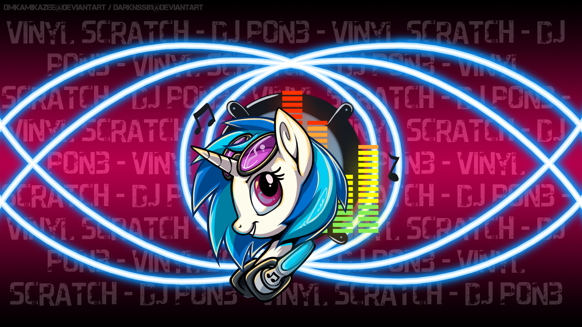 Vinyl Scratch Badge Wallpaper