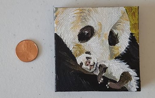 Tiny Panda Parent Painting.. View 3