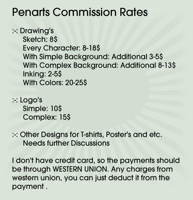 Commission Rates Drawing Ph Commission Rates by penarts10 on DeviantArt