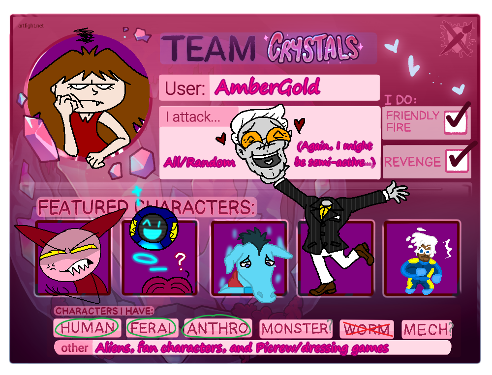 ArtFight 2025 Team Crystals Template Drawn by AmberGolden97 on DeviantArt