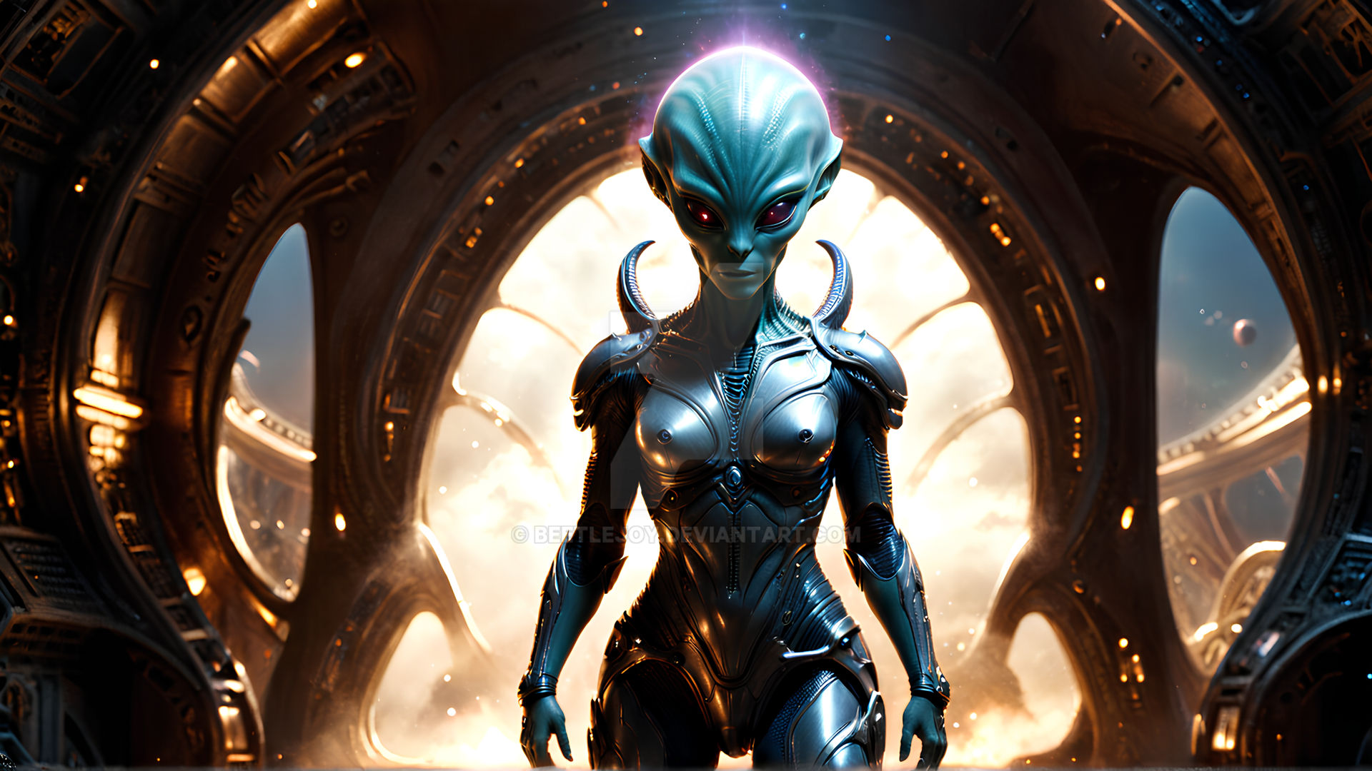 Alien Warrior (Female) 001 by Beetlejoy on DeviantArt