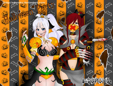 FT- Halloween Party!-Erza and Mira
