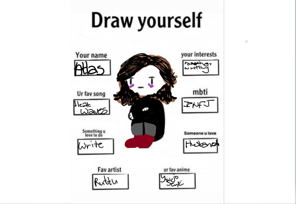 #DrawYourself challenge by softhibiscus on DeviantArt