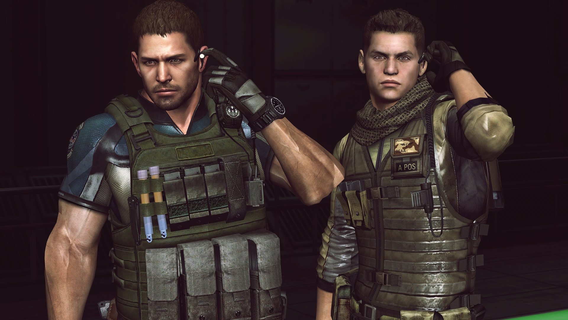 Chris Redfield and Piers Nivans