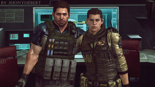 Chris Redfield and Piers Nivans Friends