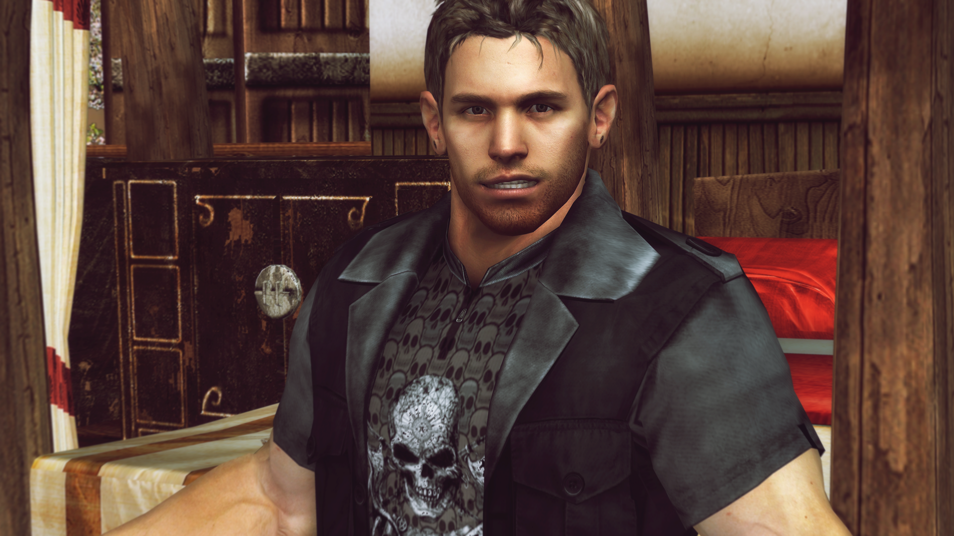 Chris Redfield Smiling