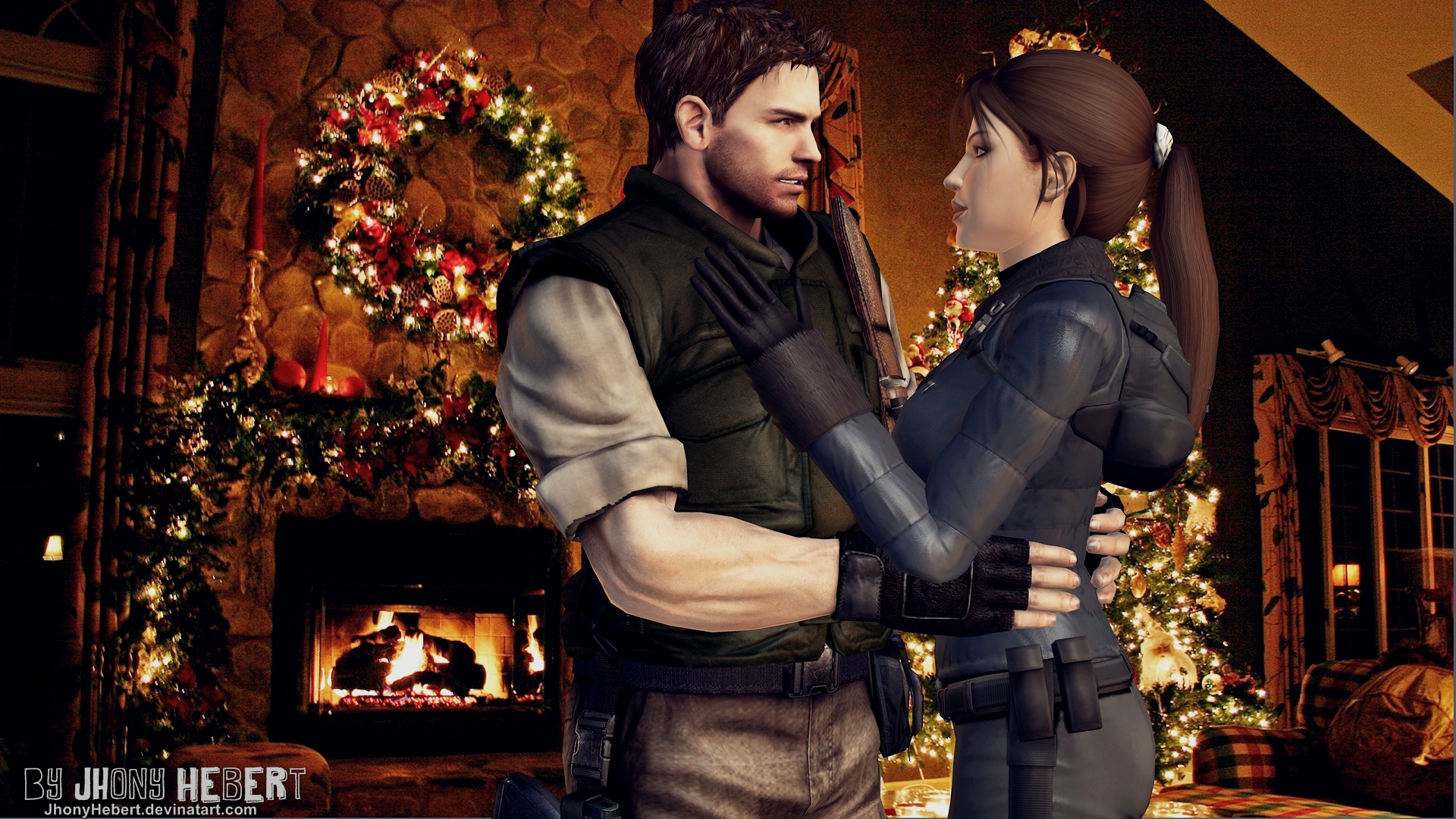 Chris and Lara on Christmas Eve