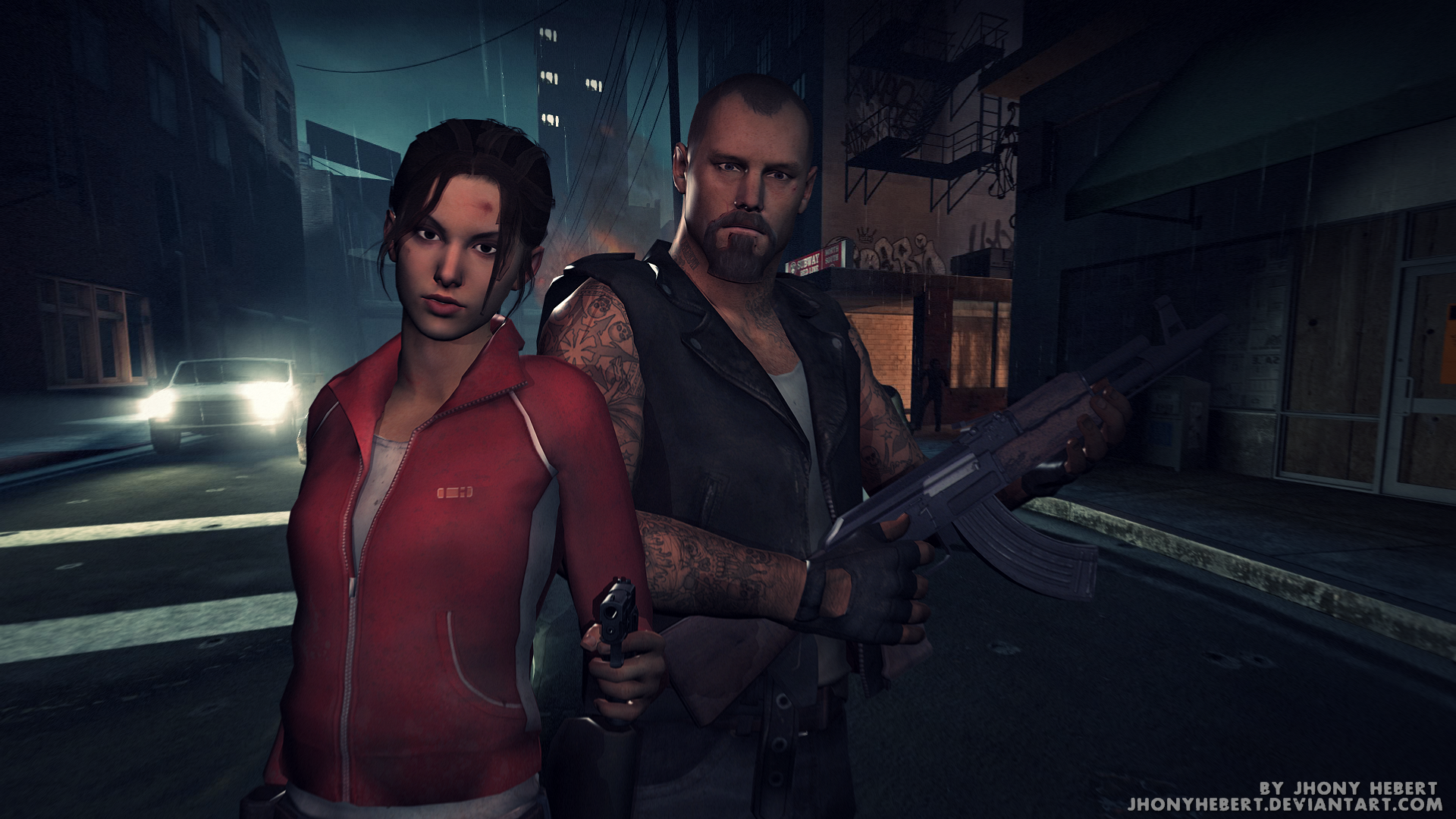 Zoey and Francis - Left 4 Dead