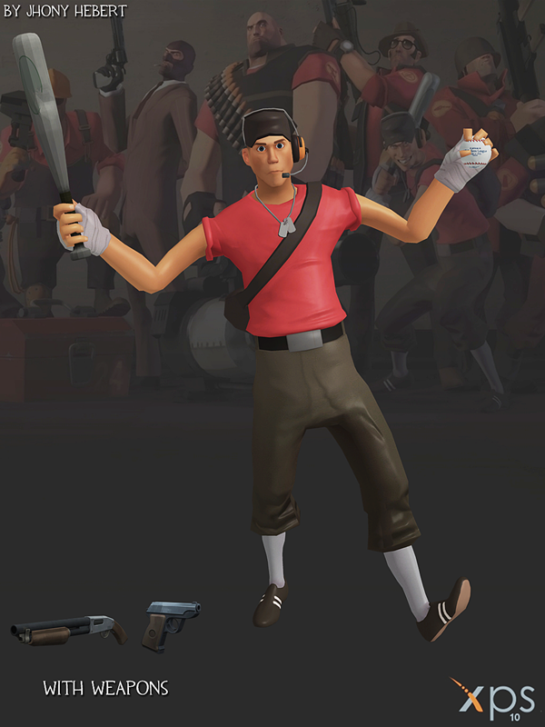 Scout - Team Fortress 2 (Blue and Red)