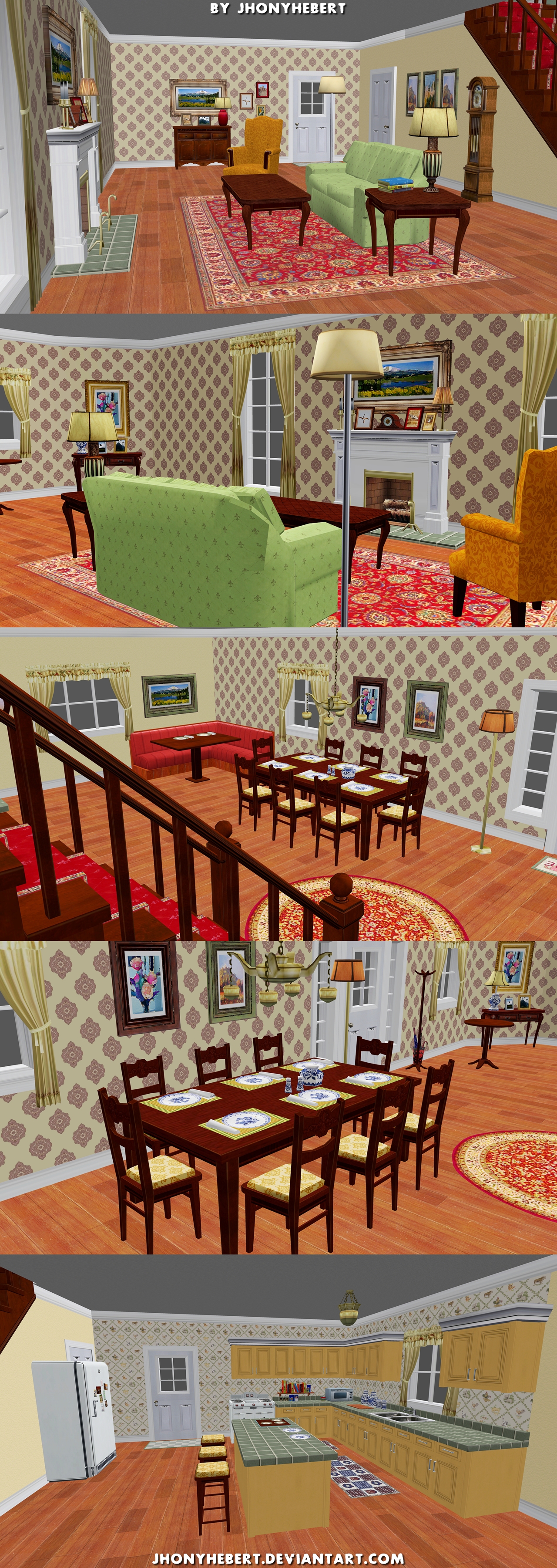 Hannah Montana The Game - Living Room and Kitchen