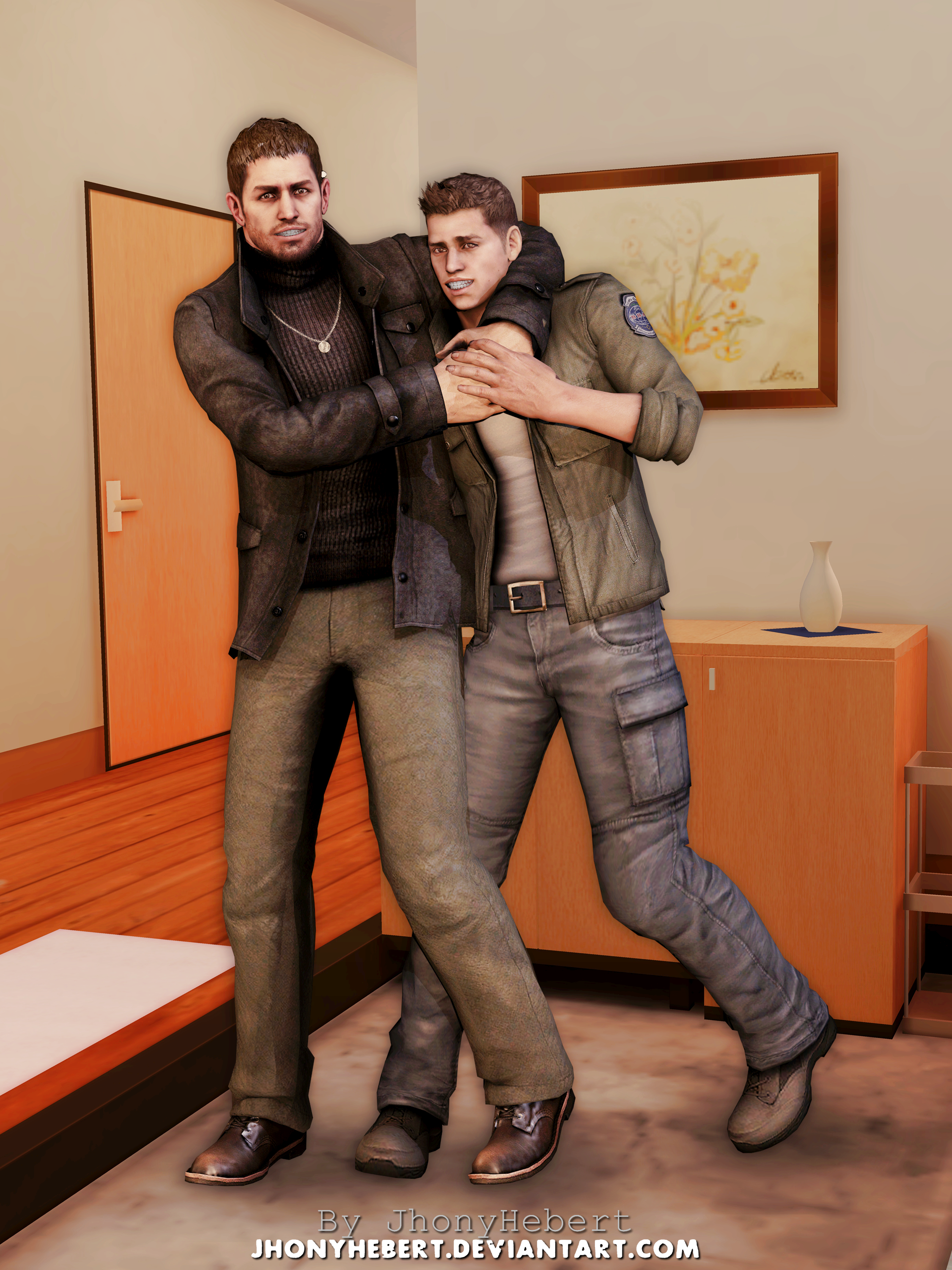 Chris Redfield and Piers Nivans