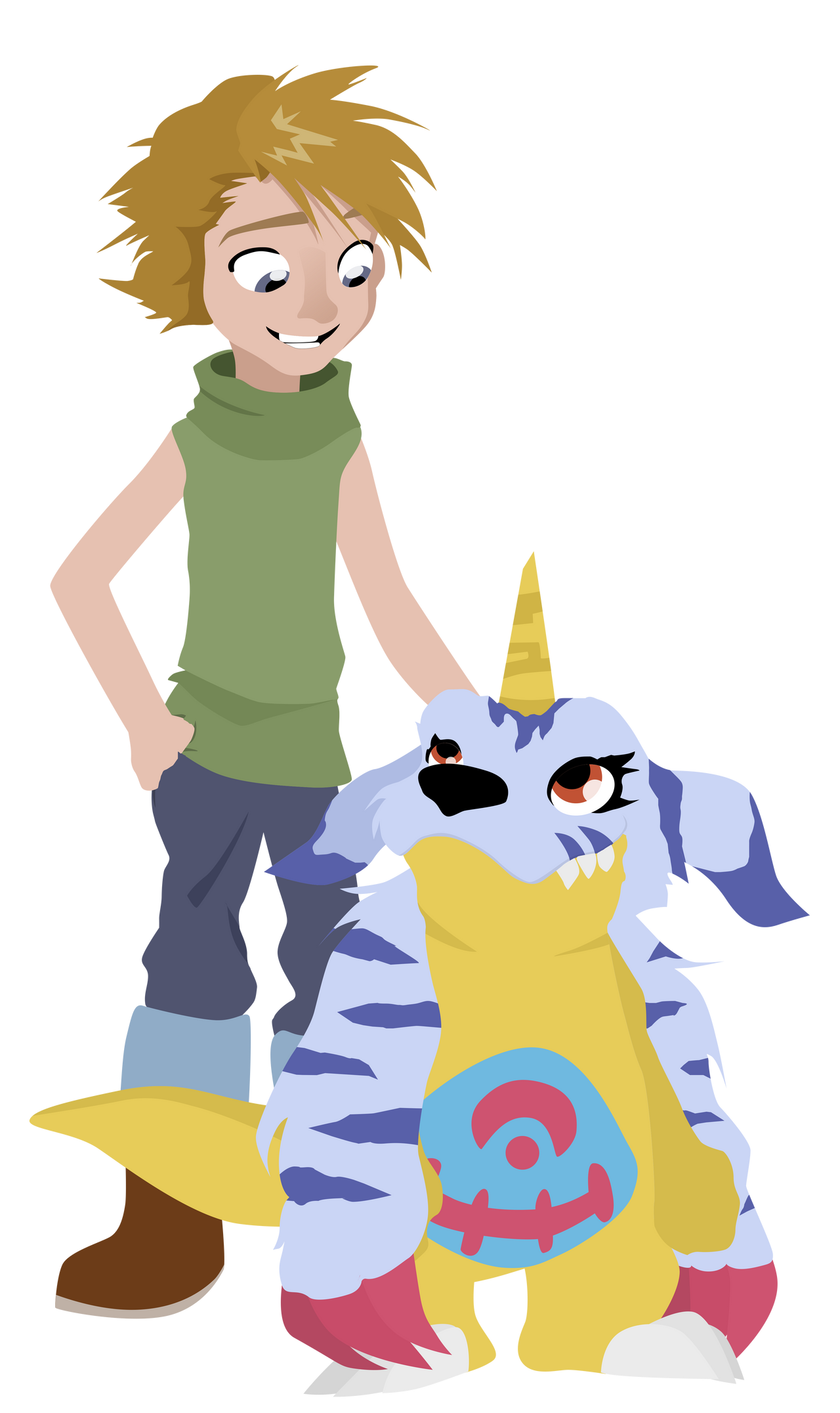Matt and Gabumon - Digimon Vector by firedragonmatty on DeviantArt