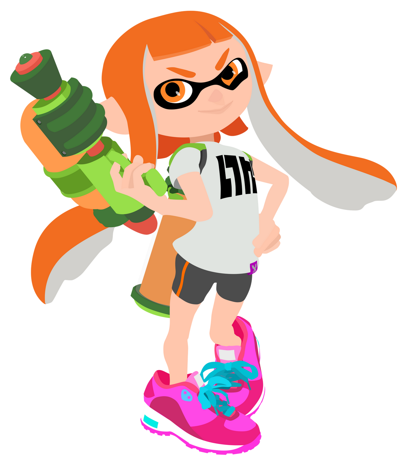 Orange Inkling - Splatoon Vector by firedragonmatty on DeviantArt