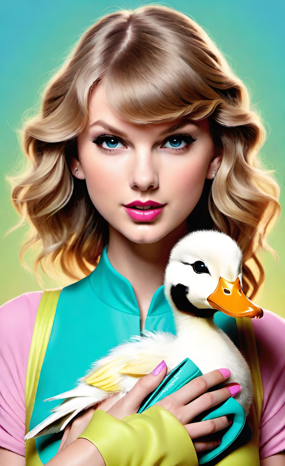 Taylor Swift Holding Duck AI painting by plutocrack on DeviantArt