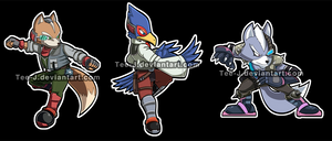 Smash Stickers :StarFox Set