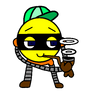 Tunik smoking with a pipe