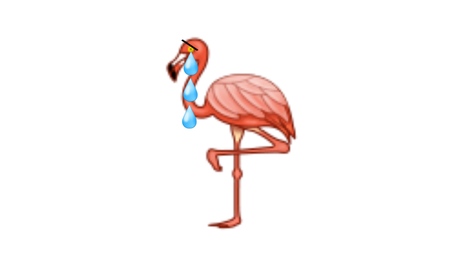 Flamingo emoji crying by PlugminDeskimo on DeviantArt