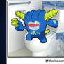 Plugmin is on the toilet