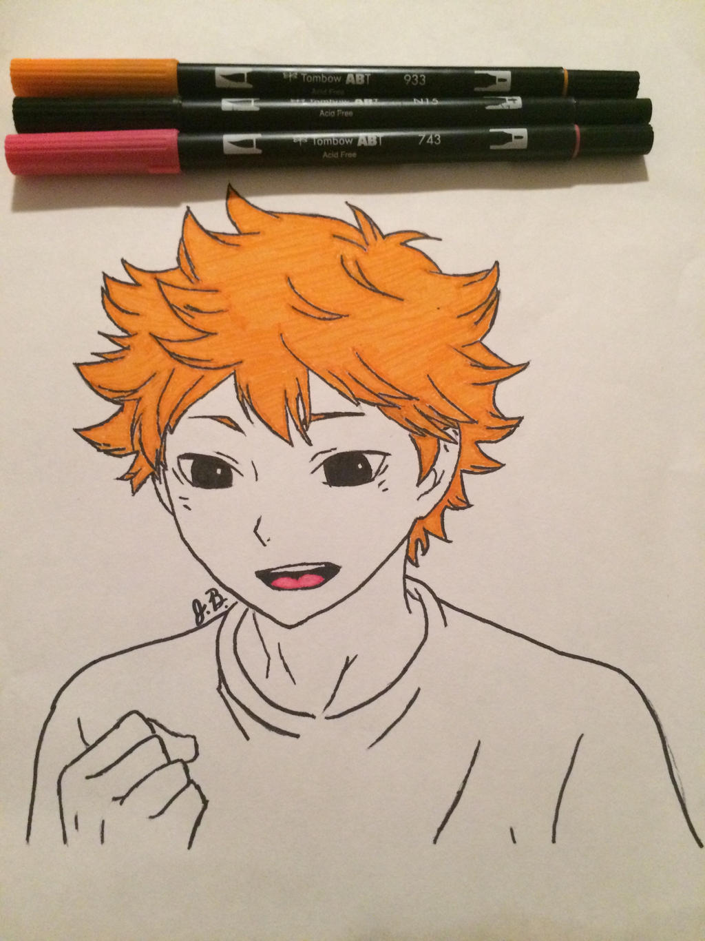 Hinata Shouyou Drawing (Colored) by RawrImaOtaku on DeviantArt