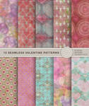 10 Seamless Valentine Patterns by Divenadesign