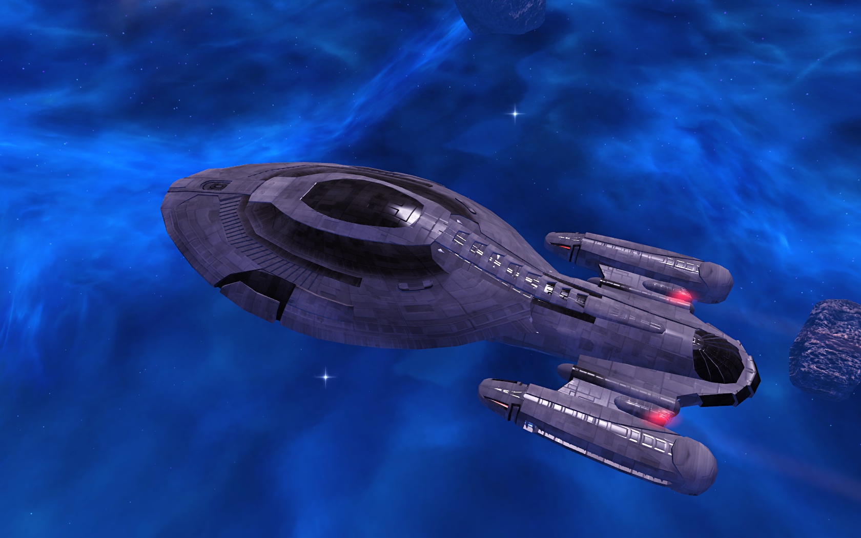 USS Icarus in the Azure Nebula