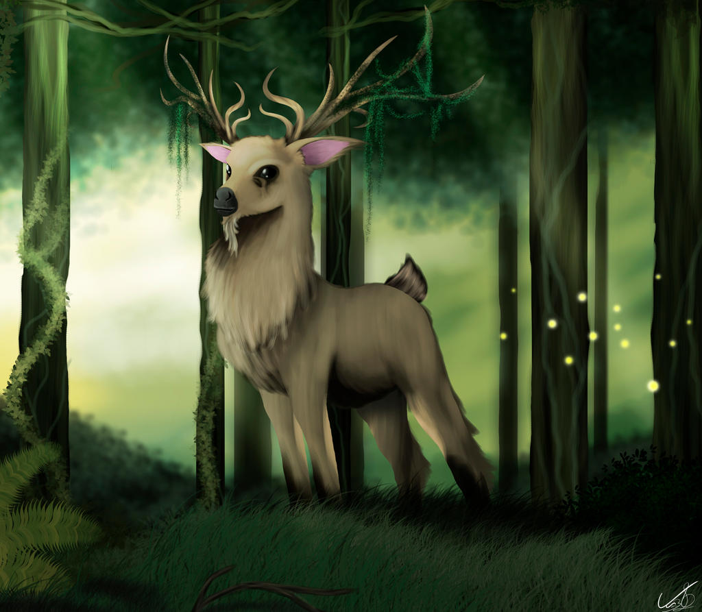 Forest wood deer