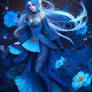 A Flower Lady of the Blue Night