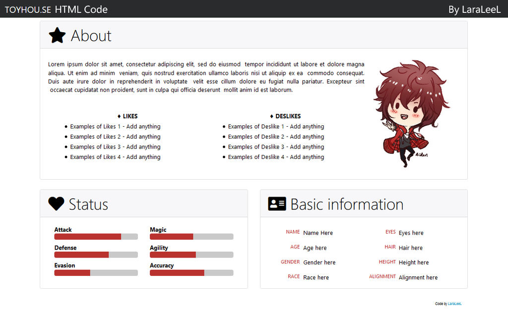 ToyHouse - Character Page Code 4.5 - Gray by LaraLeeL on DeviantArt