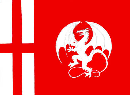 English Dragon Flag by Steve Davis