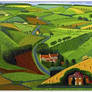 The Road Across the Wolds, by David Hockney.
