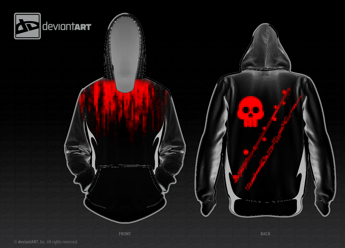 Radioactive Blood gamer Hood - 2nd 8-Bit deviation