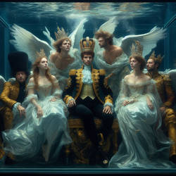 Underwater Group Romantic Coronation Portrait (3)