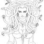 Medusa line art.