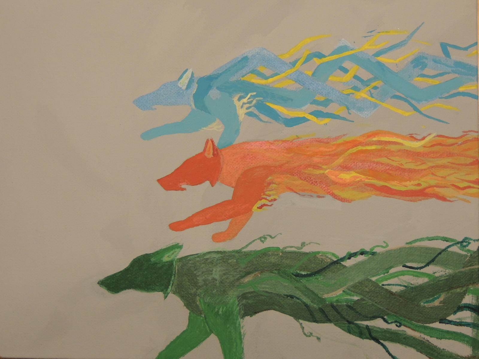 Elemental Wolves by BlazeHailfire on DeviantArt