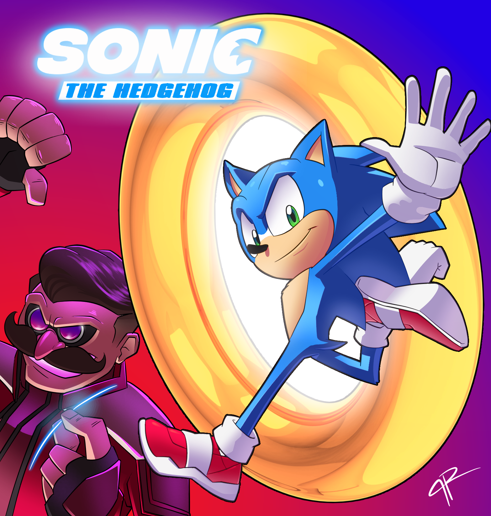 The Sonic the Hedgehog Movie Sonic poster (USA) by Guy2008 on DeviantArt