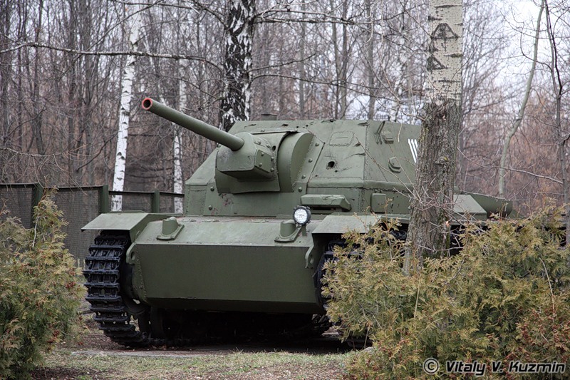 SU-76i - the average mass Soviet self-propelled ar