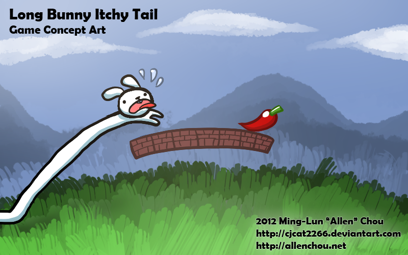 Long Bunny Itchy Tail by cjcat2266