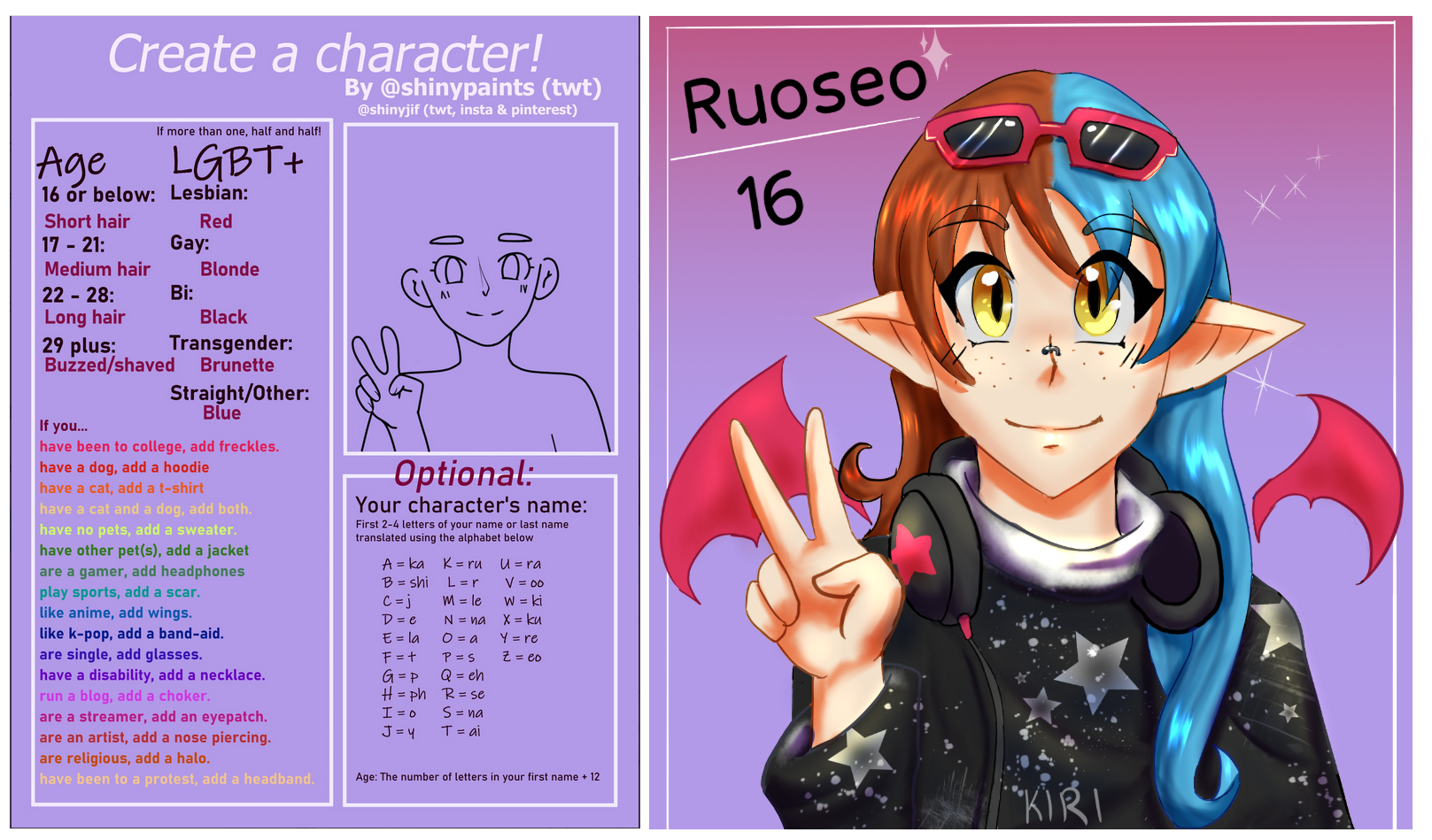 Shinypaints OC Maker Challenge by kirielu on DeviantArt