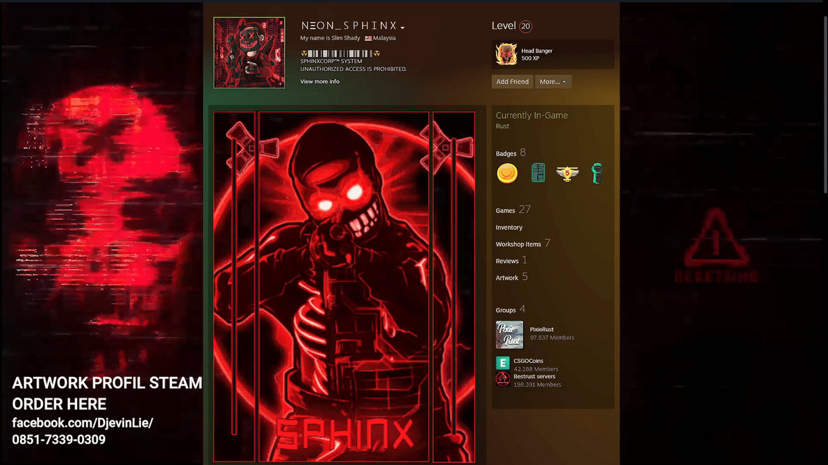 STEAM PROFIL DESIGN BY DJEVIN LIE by DJEVINLIE on DeviantArt