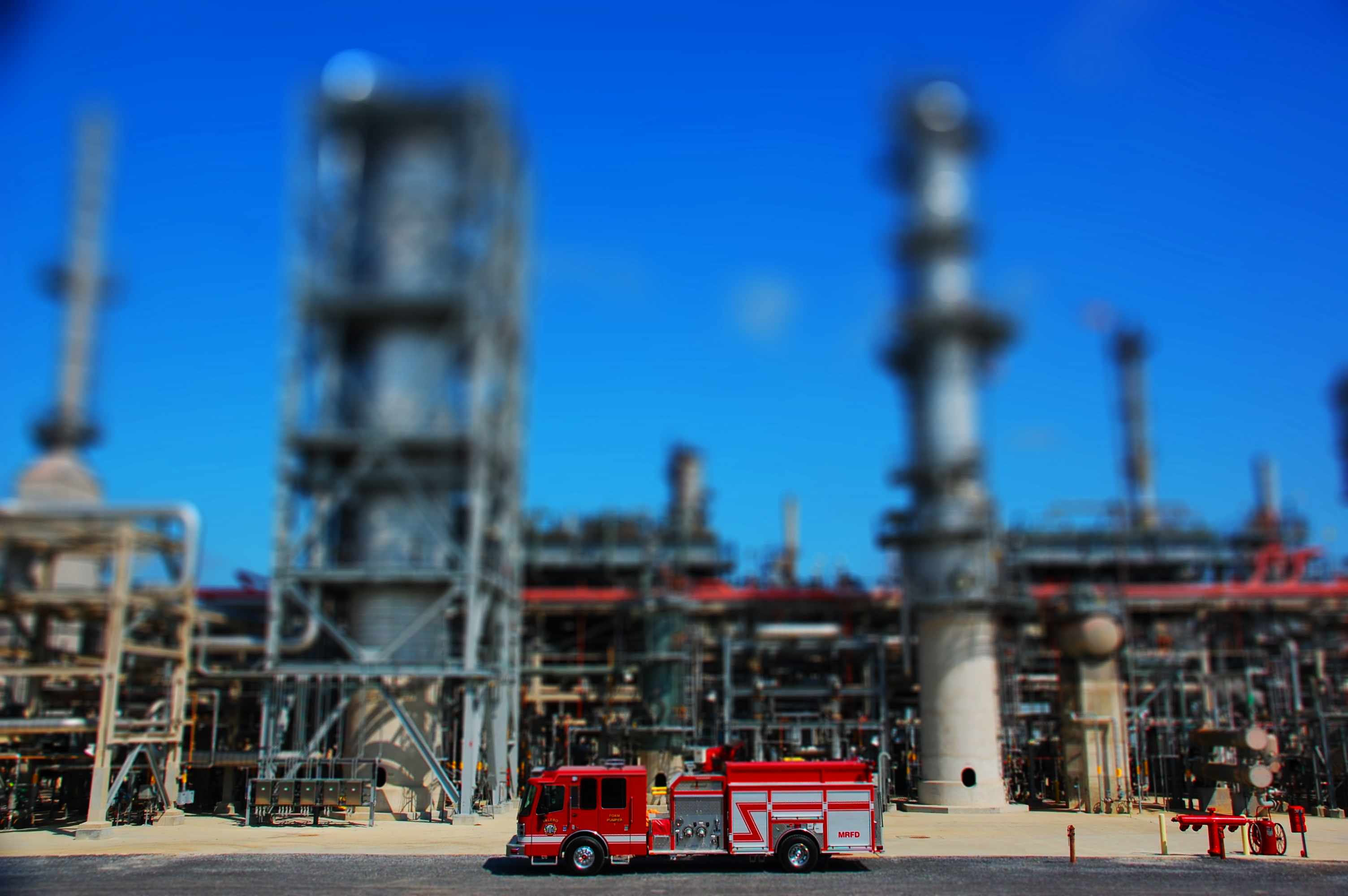 Tilt Shift Fire Truck