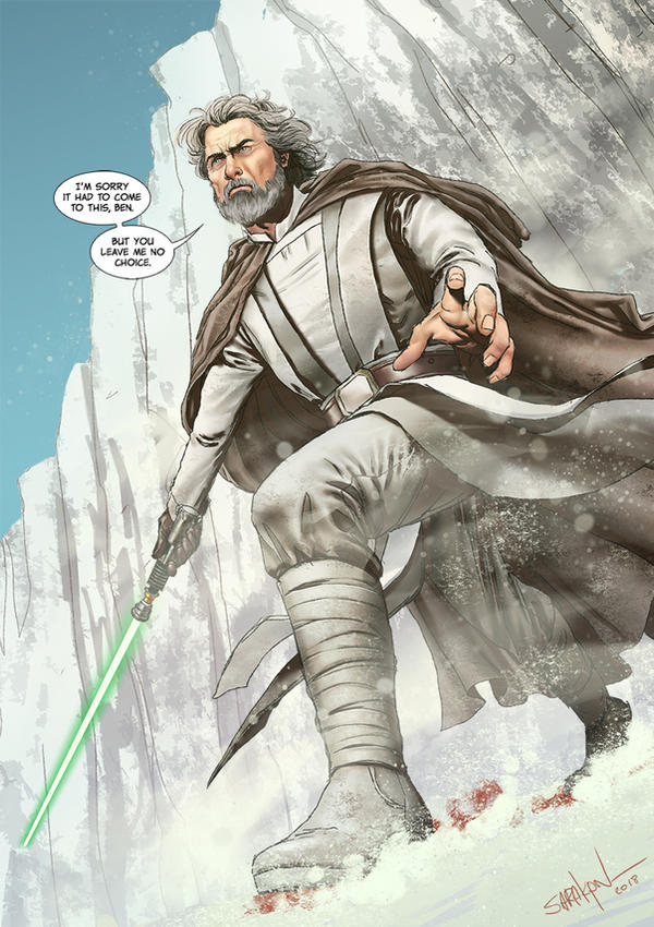 Luke Skywalker Deftly Unhooks His Lightsaber And Thumbs The Activation luke-skywalker-deftly-unhooks-his-lightsaber-and-thumbs-the-activation
