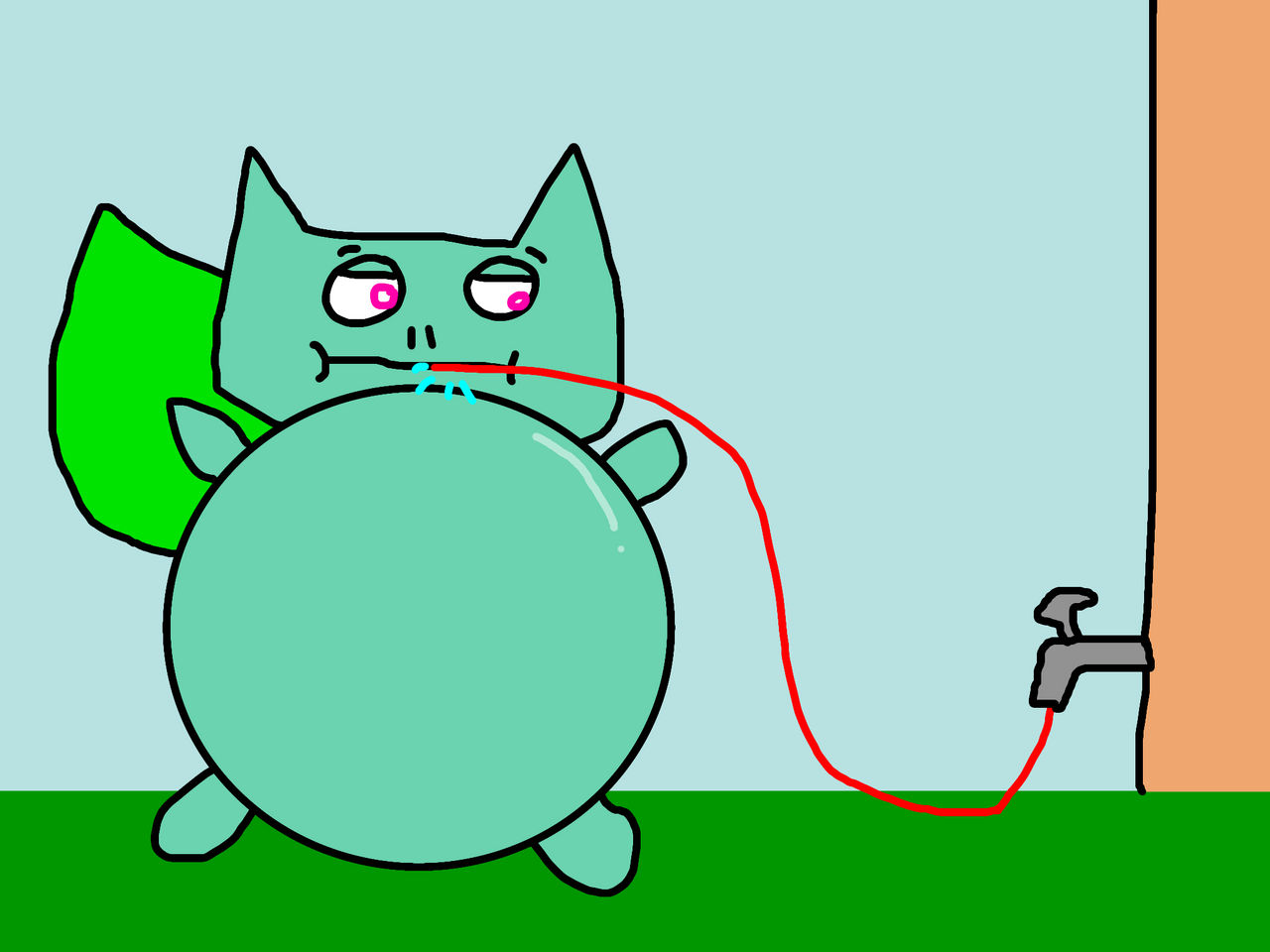 Random Water Inflation Bulbsaur Water Inflation by LeonardNoodleCat on DeviantArt
