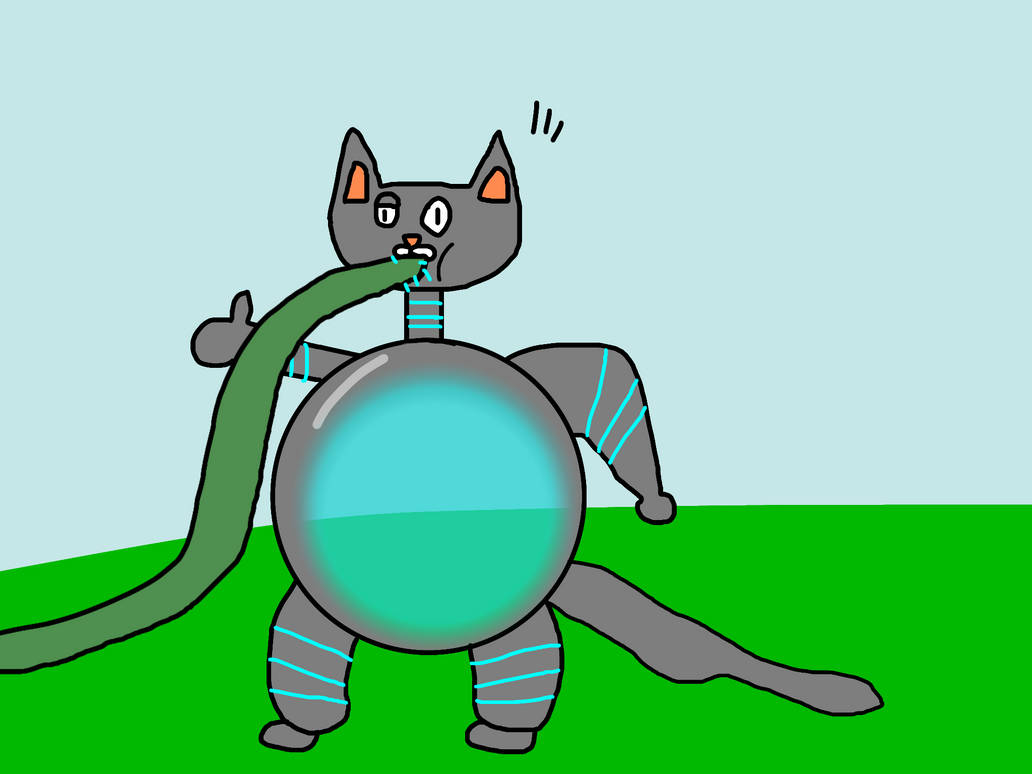 Cat Inflation Animation Leonard the Noodle Cat Water inflation by LeonardNoodleCat on DeviantArt