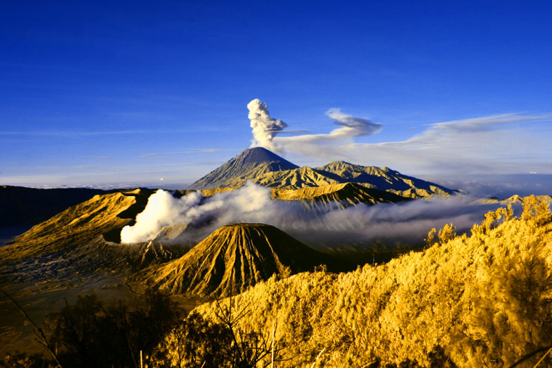 Bromo on Blue and Yellow