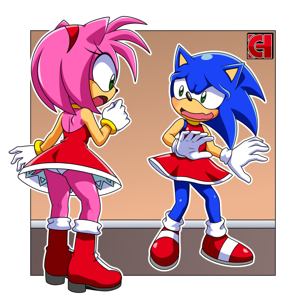 Amy Catches Sonic Dressed Up by C Hats on DeviantArt Amy Catches Sonic Dressed Up by C Hats on DeviantArt