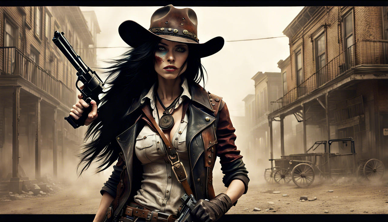 Post Apocalyptic Wild West Cowgirl In Town.. by BillyRocker4 on DeviantArt
