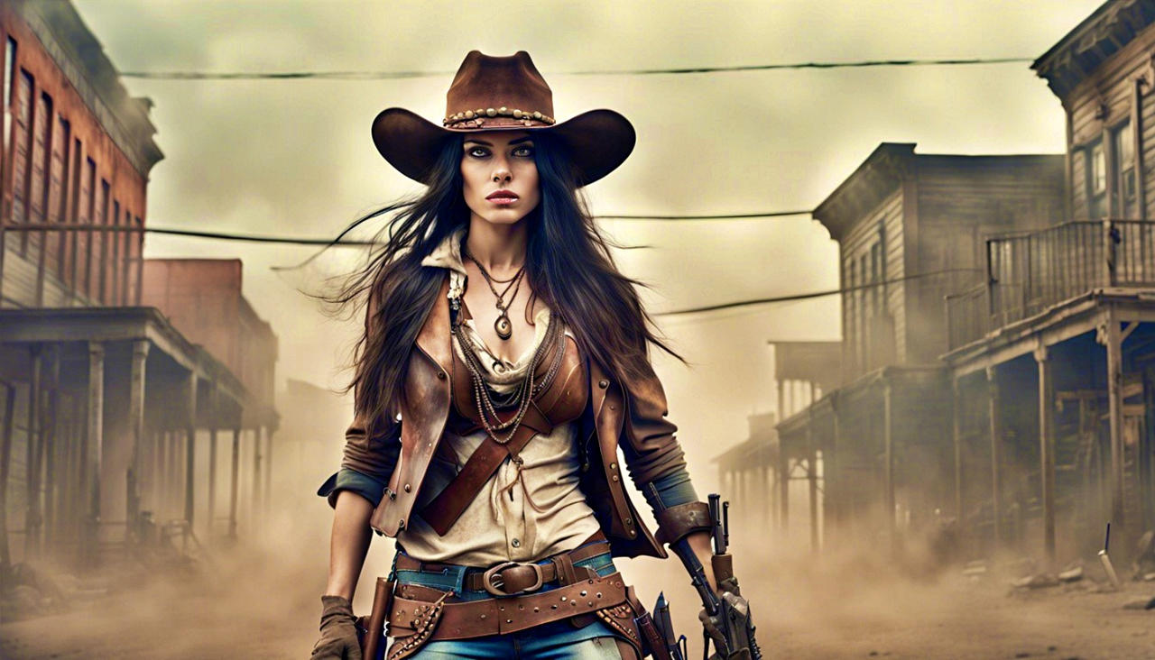 Post Apocalyptic Wild West Cowgirl In Town #3 by BillyRocker4 on DeviantArt