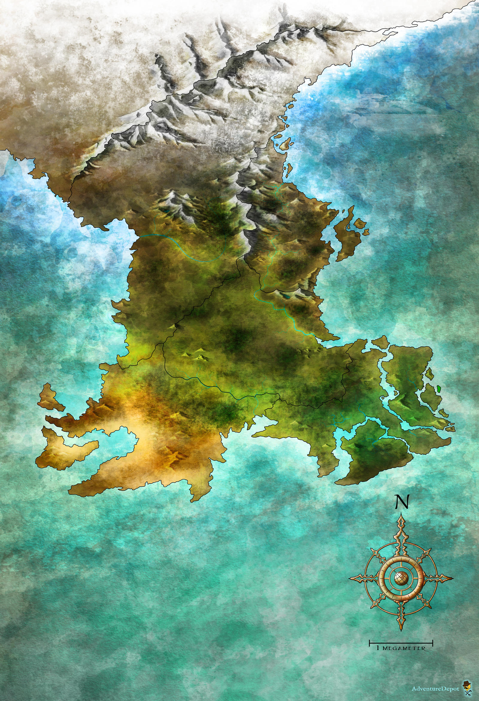 Meridalur Map Mihridal Map by AdventureDepot on DeviantArt