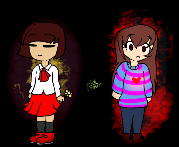 Ut and Ib- Frisk and ib by MariMey on DeviantArt